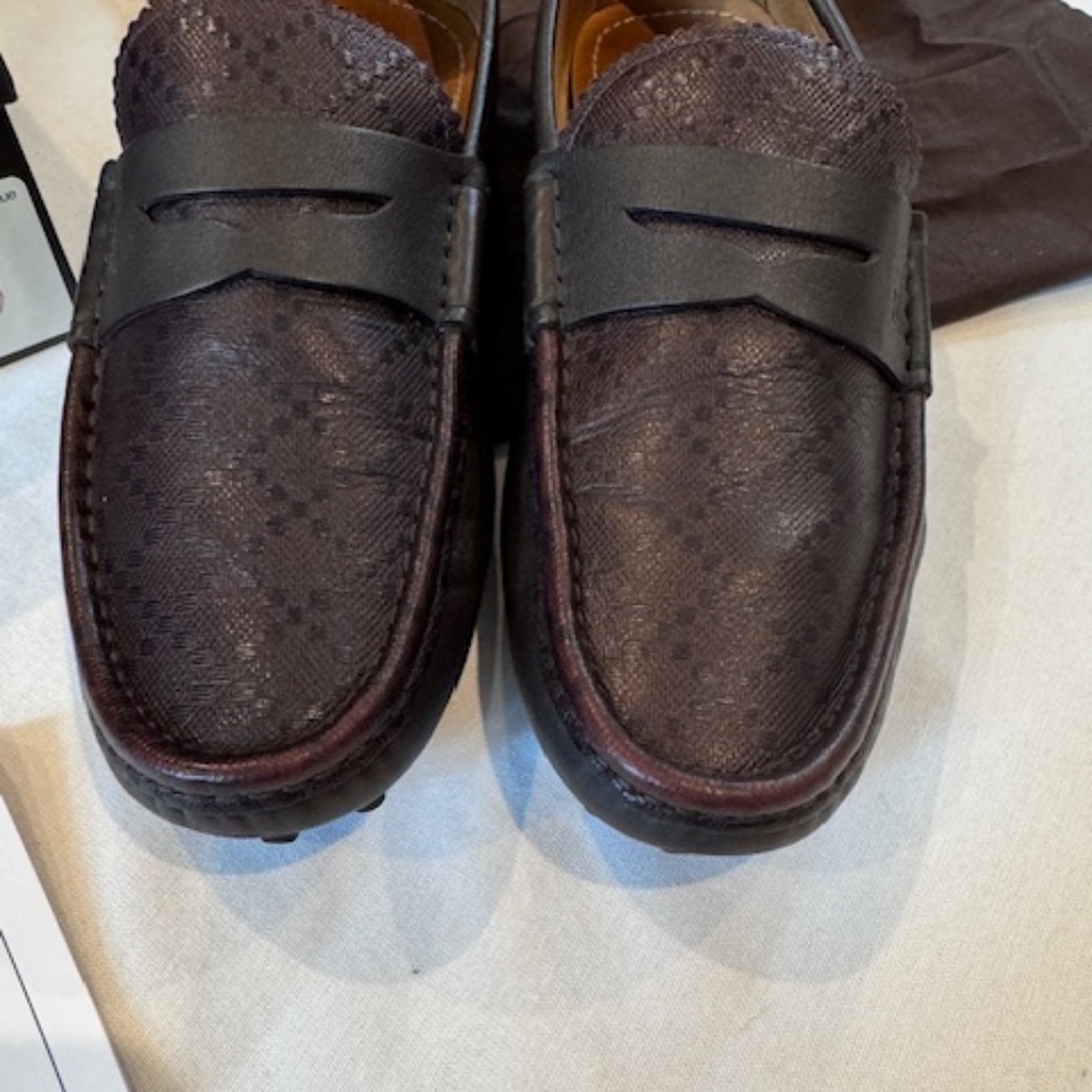 Gucci Diamante Brown Driving Loafer Men's 7-7.5​ - Picture 5 of 9